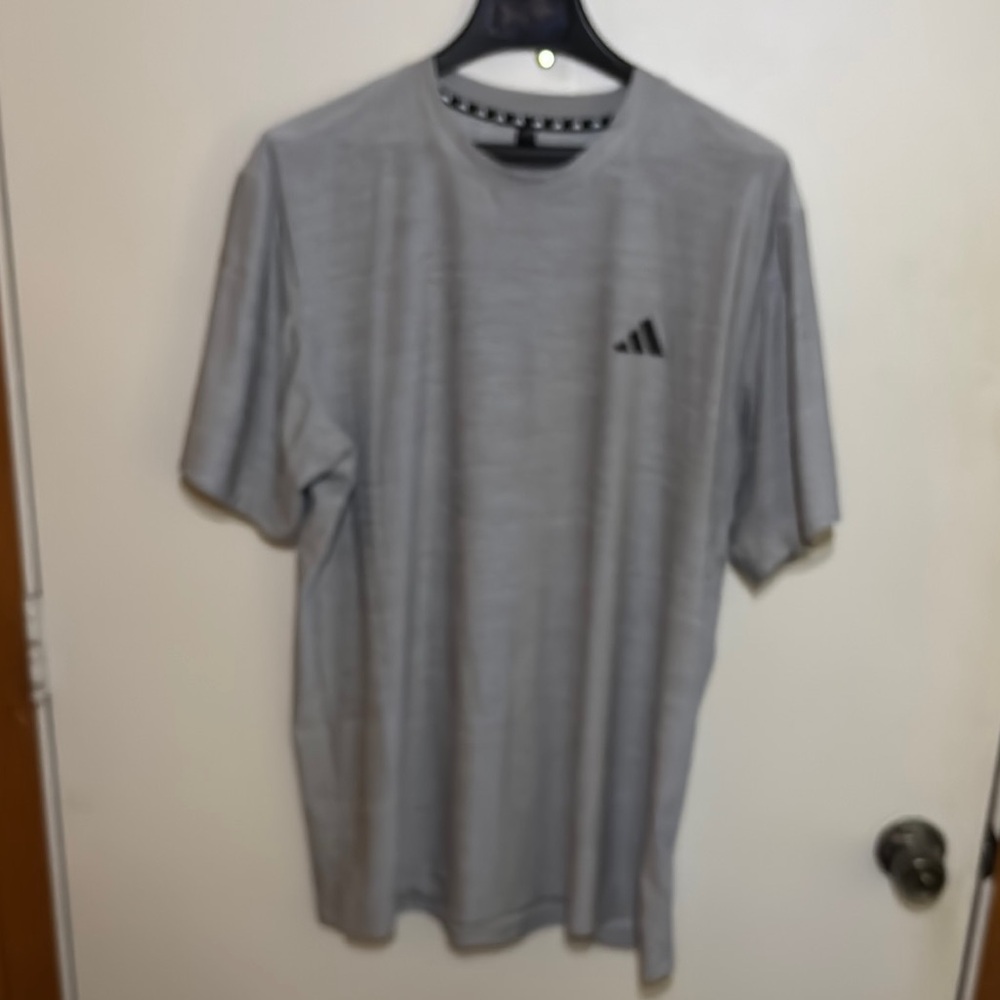 Adidas Gray Short Sleeve Tee Athletic Comfort